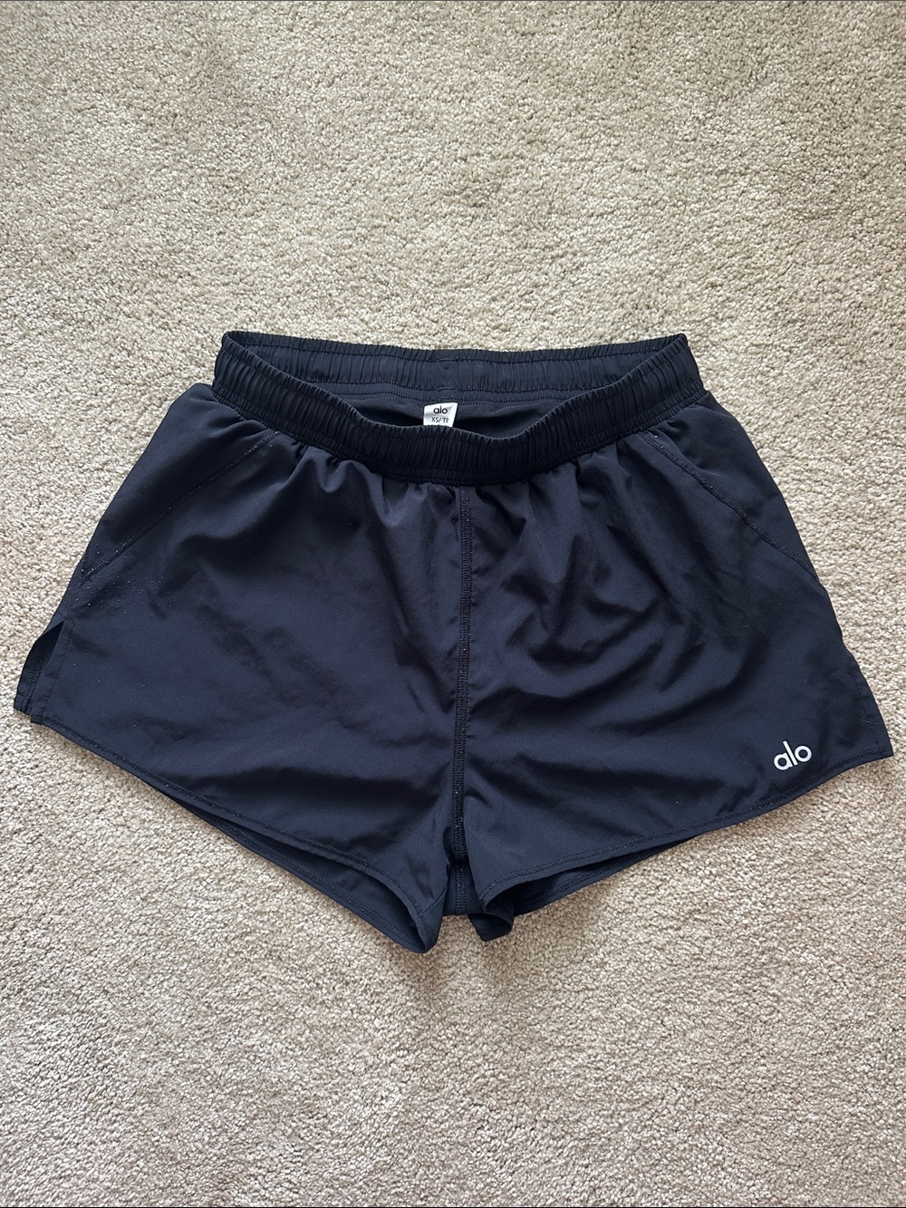 ALO Yoga Black Athletic Running Shorts